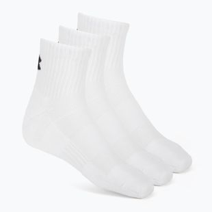 Skarpety Under Armour Training Cotton Quarter 3 pary white/white/black