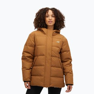 Kurtka puchowa damska New Balance NBX Soft Alpine Icon Down brown