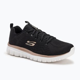 Buty damskie SKECHERS Graceful Get Connected black/golda