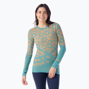 Bluza termoaktywna damska Smartwool Intraknit Thermal Merino Base Layer Pattern Crew cascade