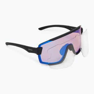 Okulary przeciwsłoneczne Smith Wildcat matte black/chromapop low light rose blue mirror/clear