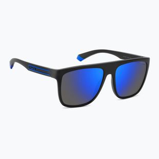 Okulary przeciwsłoneczne męskie Polaroid PLD 2162/S matte black blue/blue mirror polarized