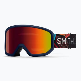 Gogle narciarskie Smith Transfer S3 midnight geo alpine/red solx mirror antifog