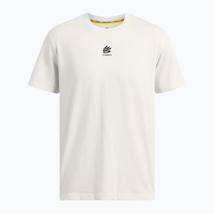 Koszulka męska Under Armour Curry Hvyweight Logo Tee white clay/black
