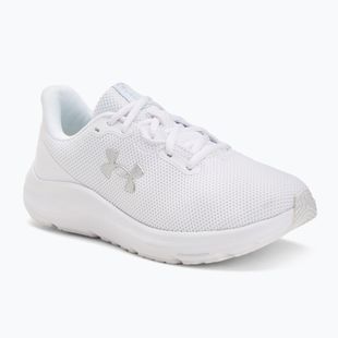 Buty do biegania damskie Under Armour Charged Pursuit 4 white/white/metallic silver