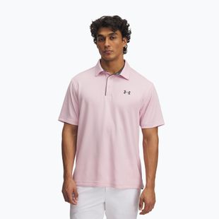 Koszulka polo męska Under Armour Tech Polo prime pink/pitch gray