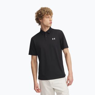 Koszulka polo męska Under Armour Tee To Green Pique Polo black/white