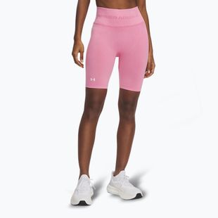 Spodenki treningowe damskie Under Armour Vanish Seamless Washed shaded fuchsia/white