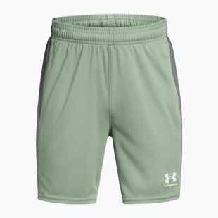 Spodenki piłkarskie dziecięce Under Armour Challenger Knit silica green/castlerock/white