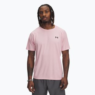 Koszulka treningowa męska Under Armour Tech Textured prime pink/black