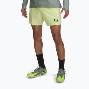 Spodenki piłkarskie męskie Under Armour Challenger Pro Woven sonic yellow/black