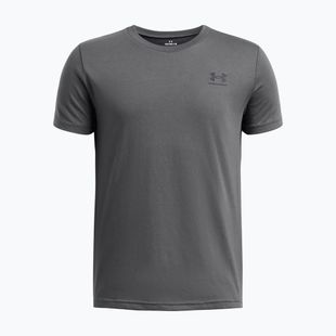 Koszulka dziecięca Under Armour Sportstyle Left Chest pitch gray/black