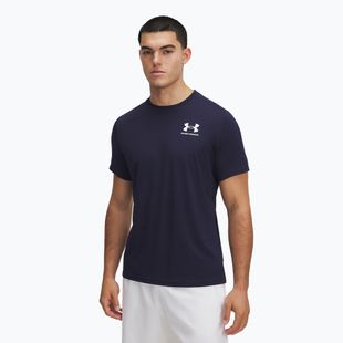 Koszulka treningowa męska Under Armour HeatGear Fitted midnight navy/white