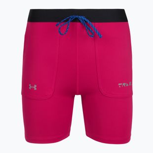 Spodenki damskie Under Armour Trail Run Fitted shaded fuchsia/black