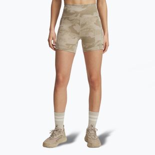 Spodenki treningowe damskie Under Armour Project Rock Middy city khaki/black
