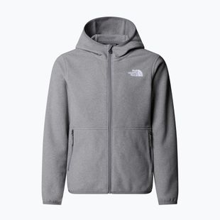 Bluza polarowa dziecięca The North Face Teen Glacier Full Zip Hoodie mid grey heather