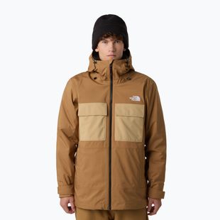 Kurtka snowboardowa męska The North Face Fourbarrel Triclimate utility brown/khaki