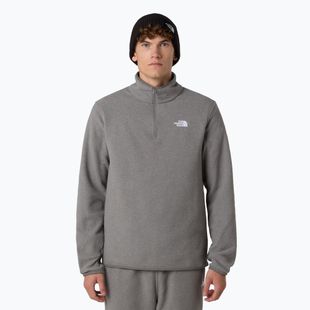 Bluza polarowa męska The North Face Glacier Fleece 1/4 Zip mid grey heather