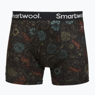 Bokserki termoaktywne męskie Smartwool Merino Print Boxer Brief Boxed black paisley