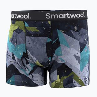 Bokserki termoaktywne męskie Smartwool Merino Print Boxer Brief Boxed blue sum sector
