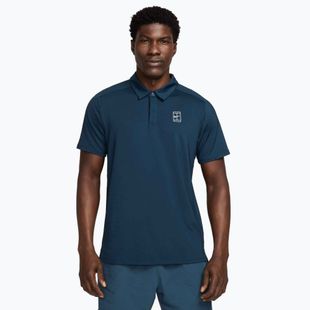 Koszulka polo tenisowa męska Nike Court Dri-Fit Advantage armory navy/white/white