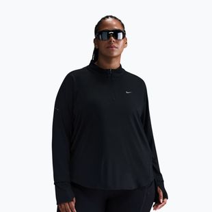 Longsleeve do biegania damski Nike Swift Dri-FIT UV 1/4-Zip Plus Size black