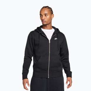 Bluza męska Nike Club Full Zip Hoodie black/black/white