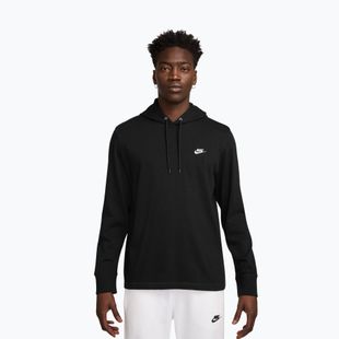Bluza męska Nike Sportswear Club Knit Pullover Hoodie black/black/white