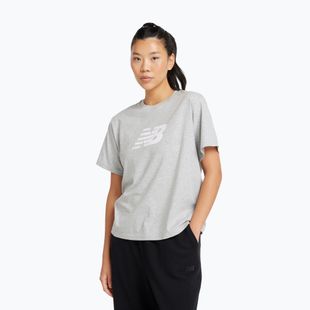Koszulka damska New Balance Sport Jersey Relaxed Logo reflection/white/light arctic grey