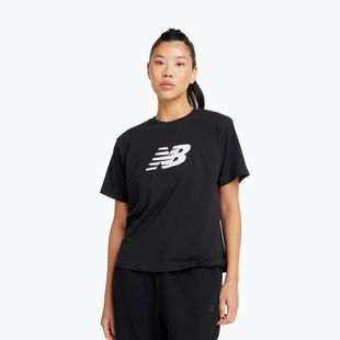 Koszulka damska New Balance Sport Jersey Relaxed Logo black/white