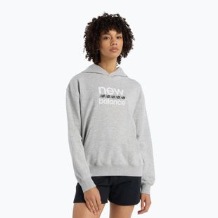 Bluza damska New Balance Sport Graphic French Terry Hoodie athletic grey