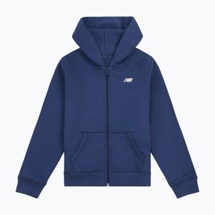 Bluza dziecięca New Balance Brush Back Small Logo Full Zip Hoodie nb navy