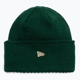 Czapka zimowa New Era Metal Pin Wide Cuff Knit Beanie dark green