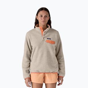 Bluza trekkingowa damska Patagonia LW Synch Snap-T P/O oatmeal heather w/heirloom peach
