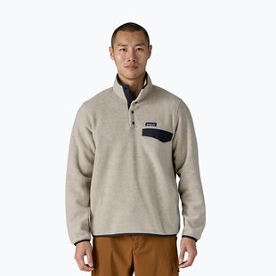 Bluza trekkingowa męska Patagonia LW Synch Snap-T P/O oatmeal heather w/smolder blue