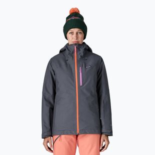 Kurtka narciarska damska Patagonia Insulated Powder Town smolder blue w/orange peel