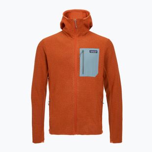 Bluza trekkingowa męska Patagonia R1 Air Full Zip Hoody coal orange