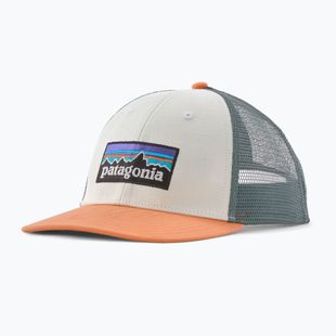 Czapka z daszkiem Patagonia P-6 Logo LoPro Trucker white w/peach sherbet