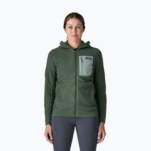 Bluza polarowa damska Patagonia R1 Air Full-Zip Hoody canopy green