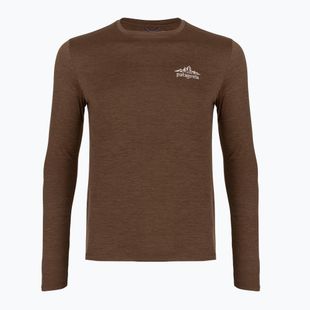 Longsleeve trekkingowy męski Patagonia Cap Cool Daily Hut Tripper LS berm brown - light berm brown x-dye