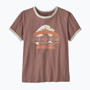 Koszulka damska Patagonia Great Waves Ringer Tee moonrise taupe