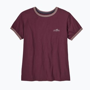 Koszulka damska Patagonia Fitz Roy Foothills Ringer Tee berry fig