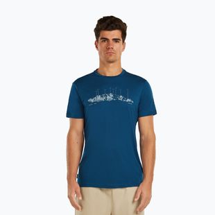 Koszulka męska icebreaker Merino 150 Tech Lite The Peaks atlantis