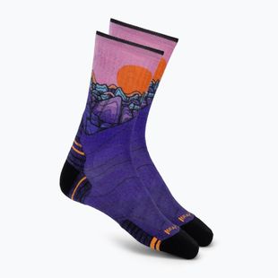 Skarpety damskie Smartwool Hike Mountain Sunrise Print Crew deep navy