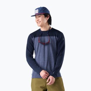 Bluza termoaktywna męska Smartwool Classic Thermal Merino Base Layer Colorblock Crew Boxed deep navy/nightfall