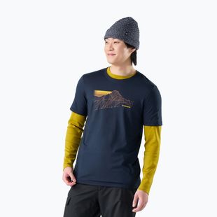Koszulka męska Smartwool Alpine Trace Active Graphic Tee SS deep navy