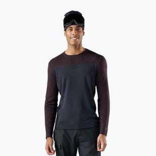 Bluza termoaktywna męska Smartwool Classic Thermal Merino Base Layer Colorblock Crew Boxed mink/charcoal
