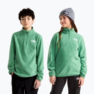 Bluza polarowa dziecięca The North Face Teen Glacier 1/4 Zip dimmed algae