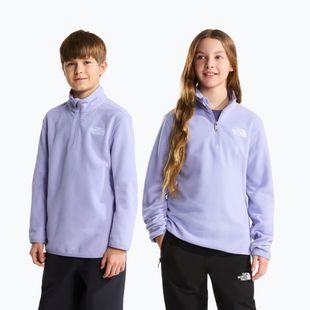 Bluza polarowa dziecięca The North Face Teen Glacier 1/4 Zip pale plum