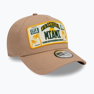 Czapka z daszkiem New Era License Plate Eframe med beige